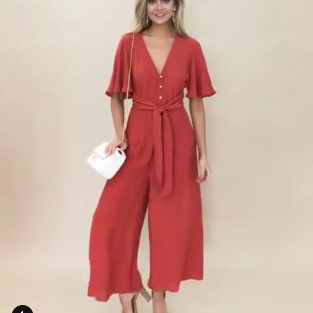 Red Dress Boutique Jumpsuit in rust